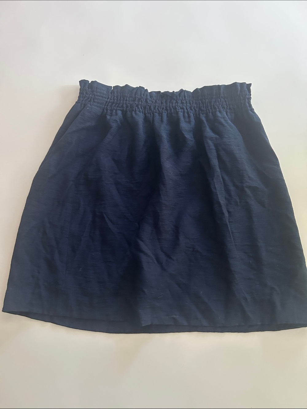 J. Crew Navy Elastic-Waist Mini Skirt- size 6